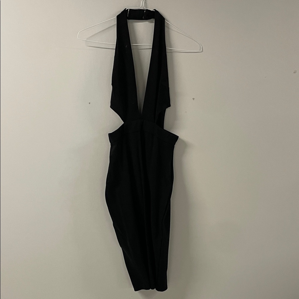 Chic Black Backless Dress